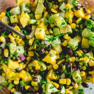 Mango black bean salad.