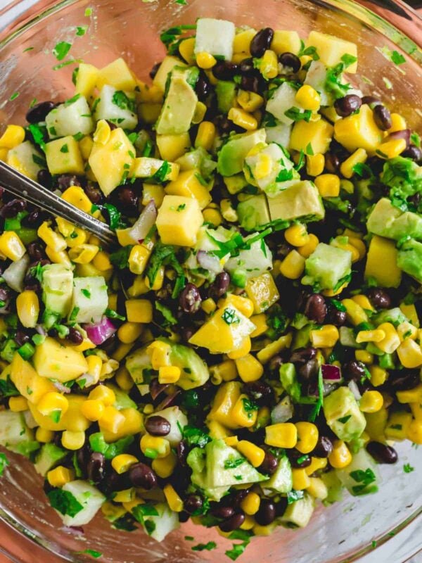 Mango black bean salad.