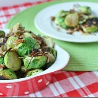 Crispy Shallot Brussels Sprouts