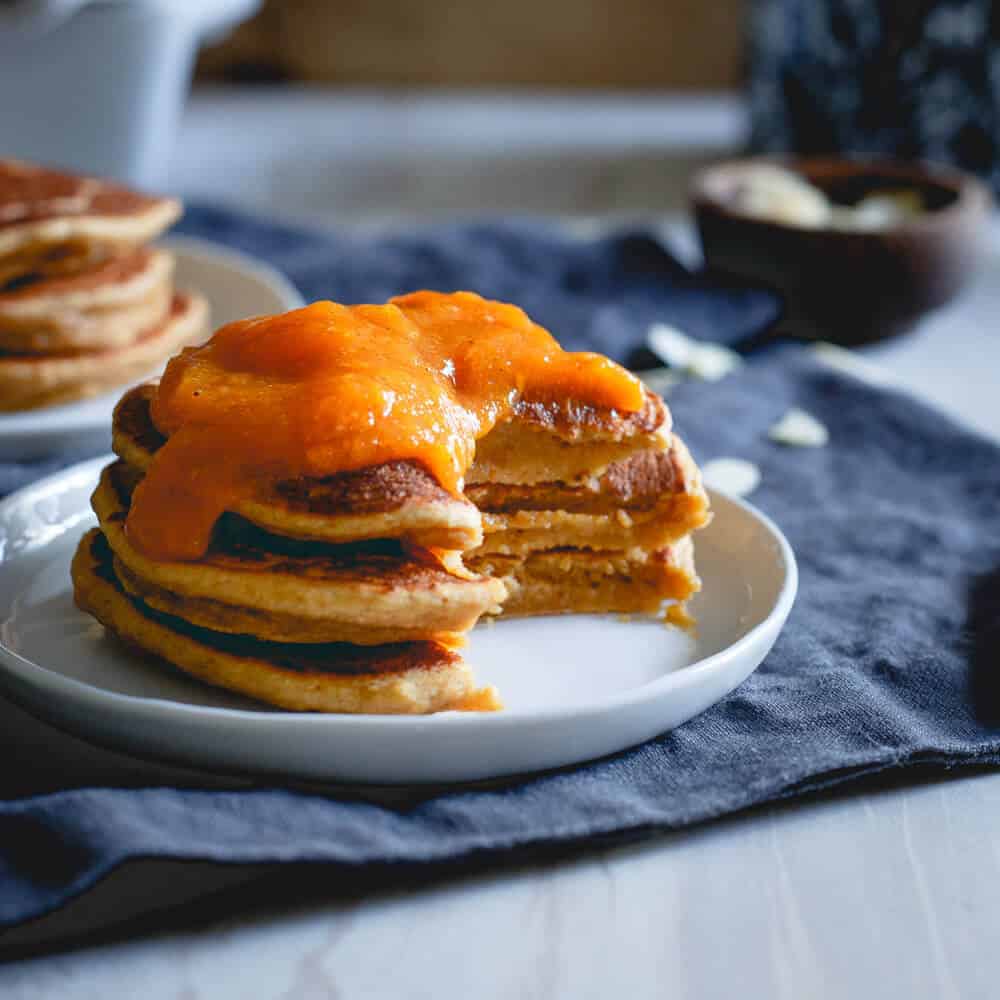 Persimmon Pancakes - Almond Persimmon Pancakes