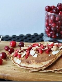 Cranberry Almond Whole Wheat Pancakes