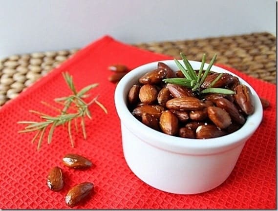 Spicy Rosemary Roasted Almonds