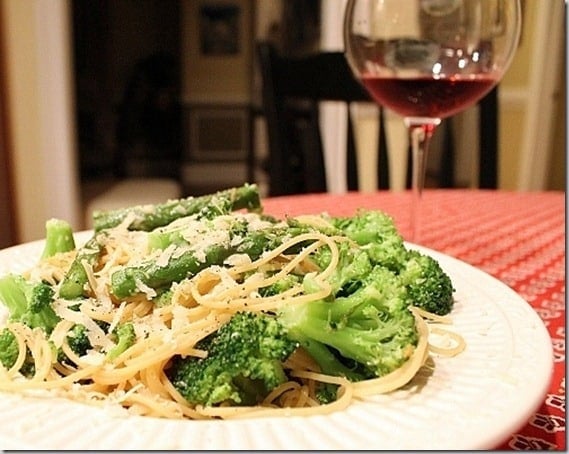 spaghetti with broccoli