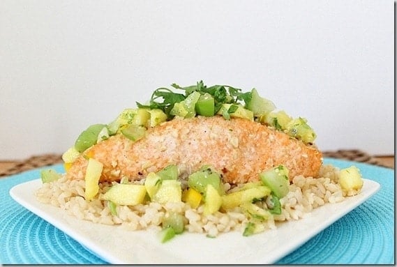 Coconut Cashew Crusted Salmon