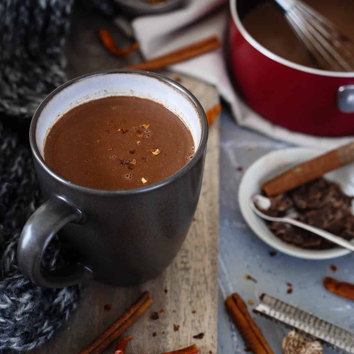 Mexican hot chocolate is the perfect balance of creamy, sweet, chocolaty and spicy. Perfect for a cozy winter day.