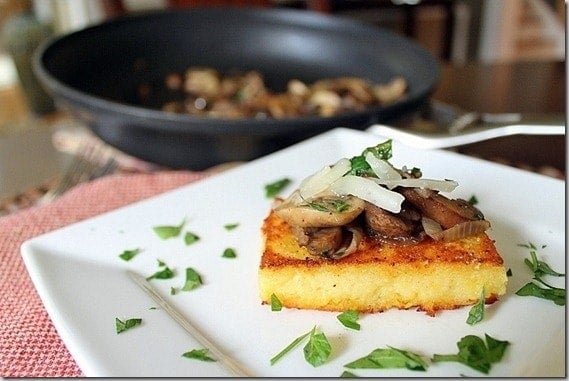 Polenta Squares with Mushroom Ragu