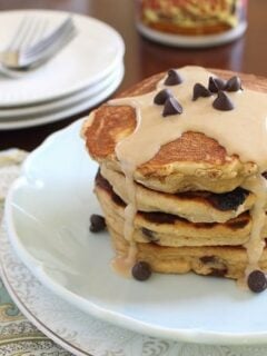 Peanut butter chocolate chip pancakes