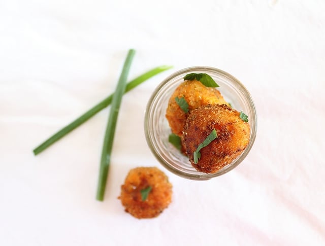 Corn and cheddar fritters