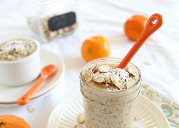 Orange overnight steel cut oats