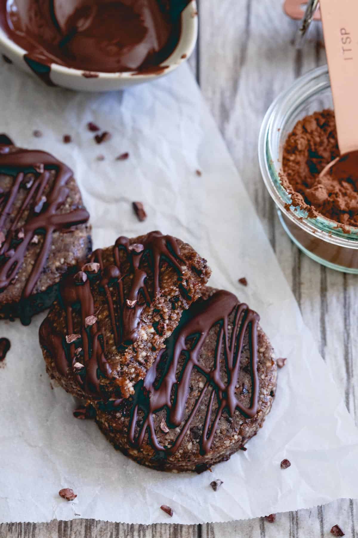 Packed with nuts, fruit and of course, a bit of chocolate, these raw brownie bites are a healthy way to indulge.