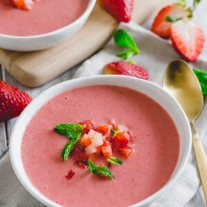 Cold strawberry soup.