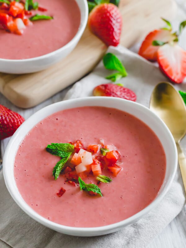 Cold strawberry soup.