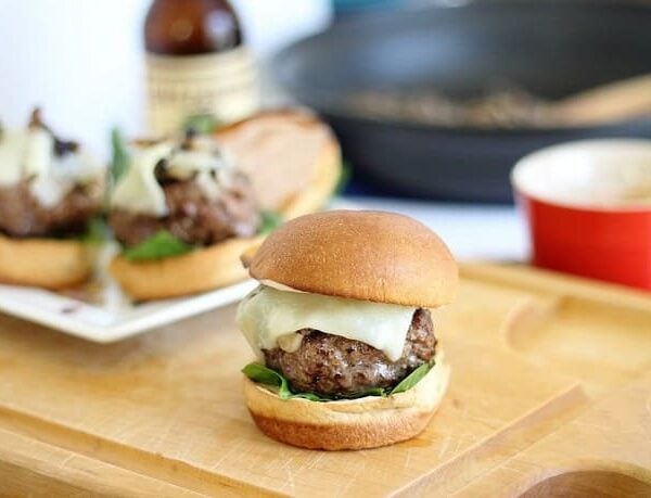 Mushroom swiss sliders