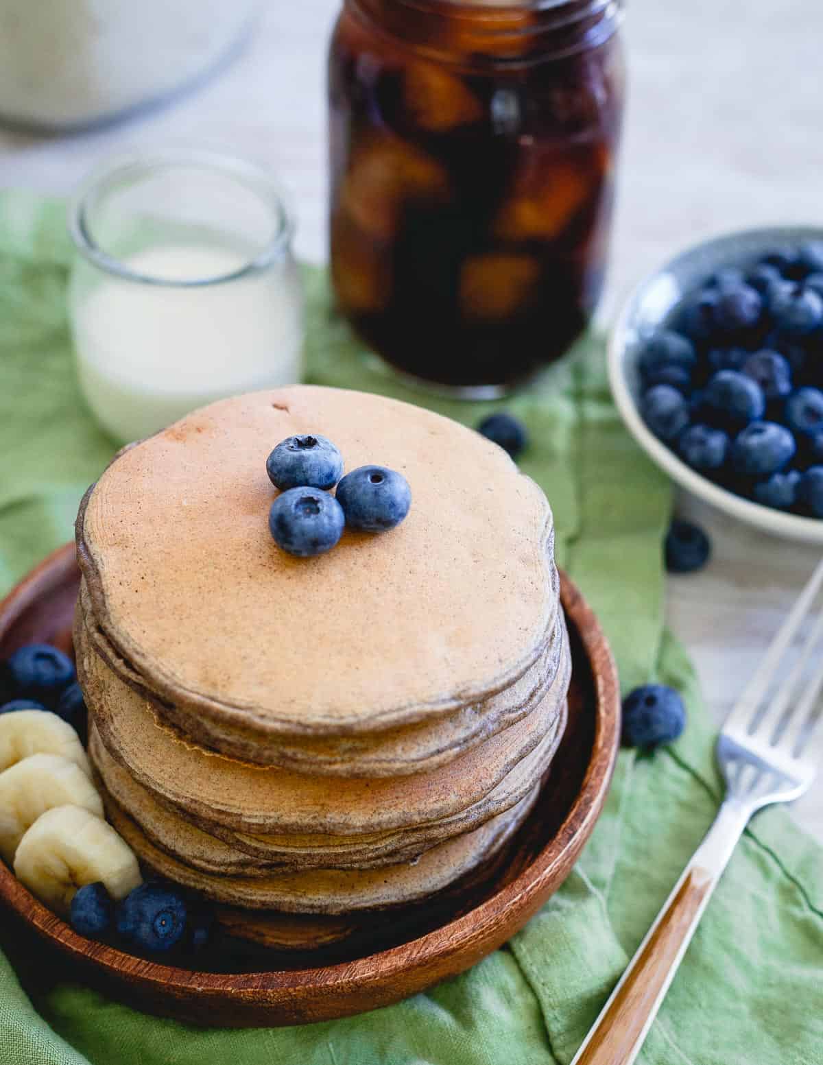 Packed with 30g of protein, these pancakes are the perfect stack to start your day.