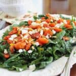 Roasted tomato spinach salad
