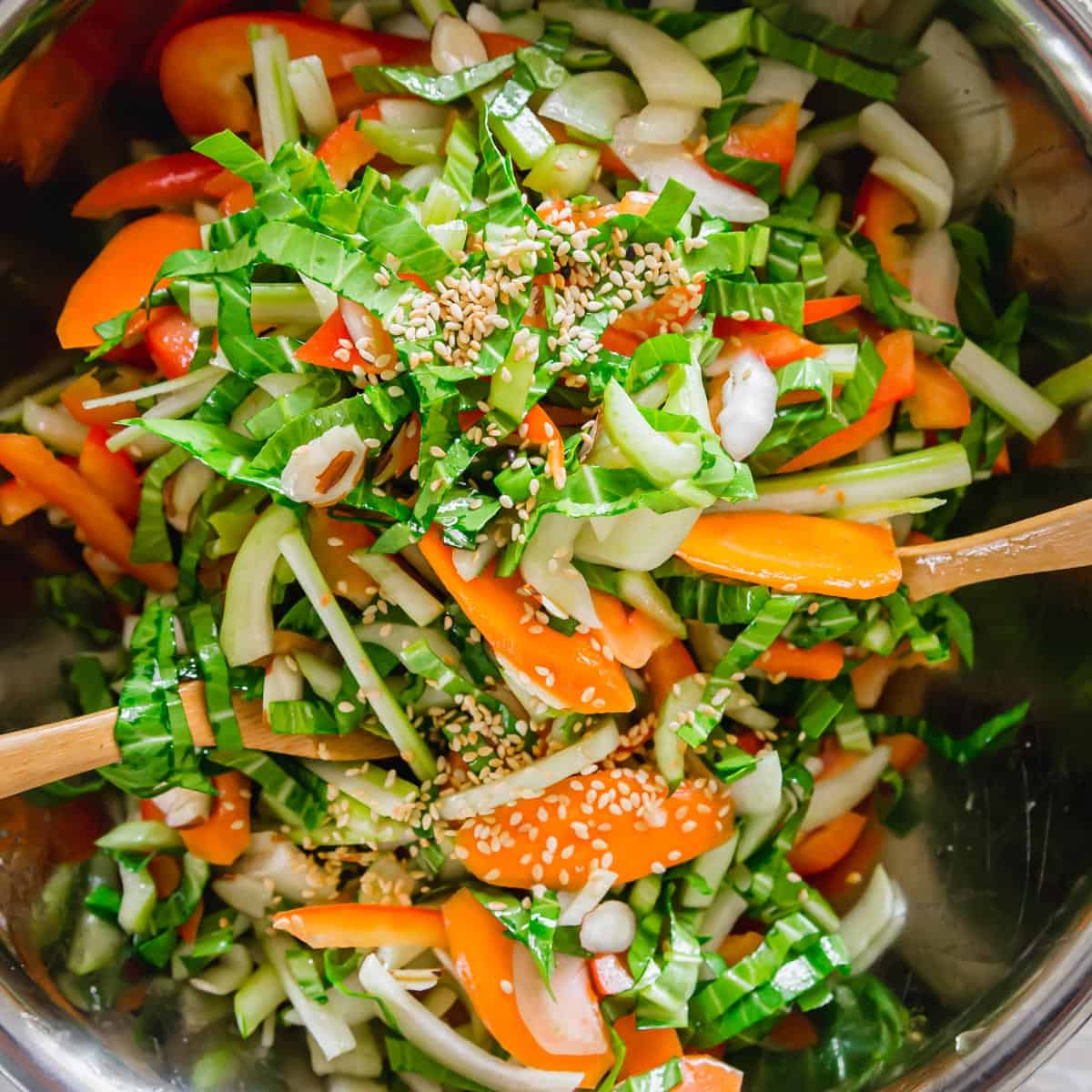 Bok Choy Salad - Baby Bok Choy Salad with Sesame Soy Dressing