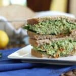 Chickpea pesto sandwich