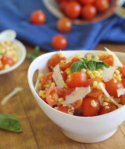 Simple summer corn and tomato salad