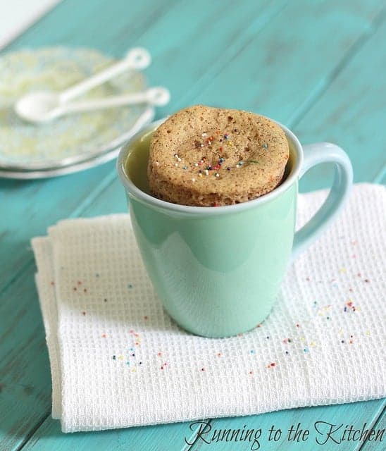 Cake batter mug cake