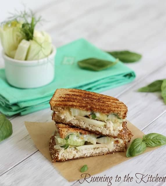 Fennel chicken cheddar panini