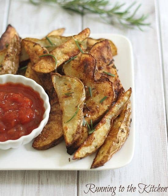 Perfectly crispy rosemary baked fries