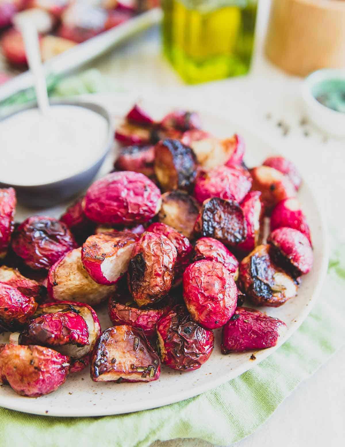 Roasted Radishes - Oven Roasted Radishes with Rosemary & Honey