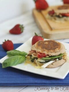 Strawberry brie panini with caramelized onions