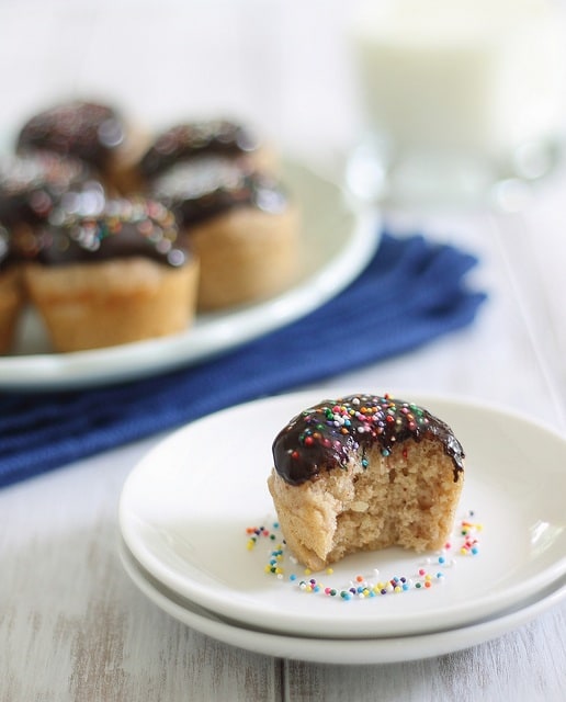Chocolate glazed mini donuts