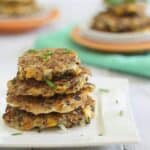 Egg quinoa corn fritters.