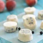 Frozen coconut peach bites