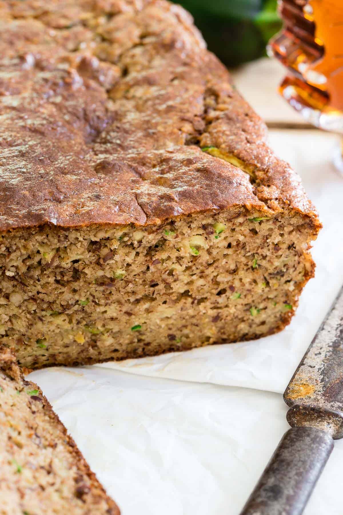 Paleo Almond Zucchini Bread is a grain free, gluten free, dairy free treat perfect for the end of the summer season.