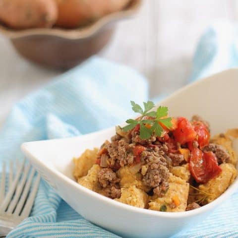Sweet Potato Gnocchi with Bolognese