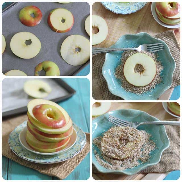 Baked apple rings