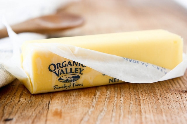 Organic salted butter used to make paleo mashed cauliflower.