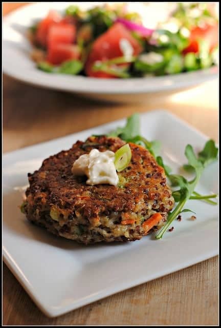 Quinoa Patties with Goat Cheese and Remoulade