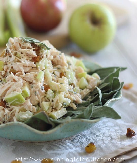Honey chicken salad with apples