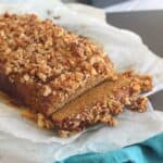 Pumpkin streusel bread.