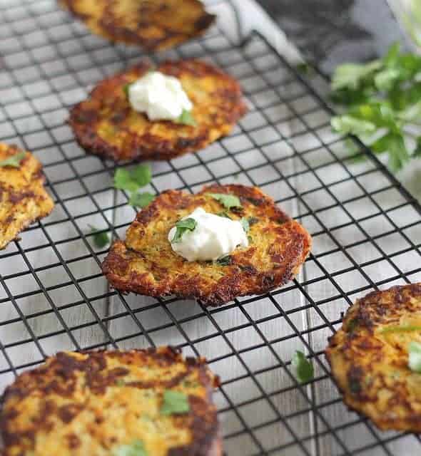 Spicy spaghetti squash latkes