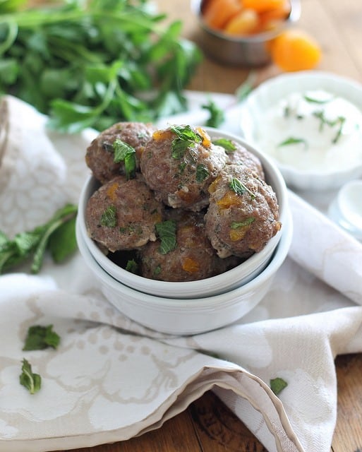 Greek meatballs with dried apricots