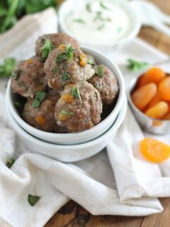 Greek meatballs with mint and dried apricots