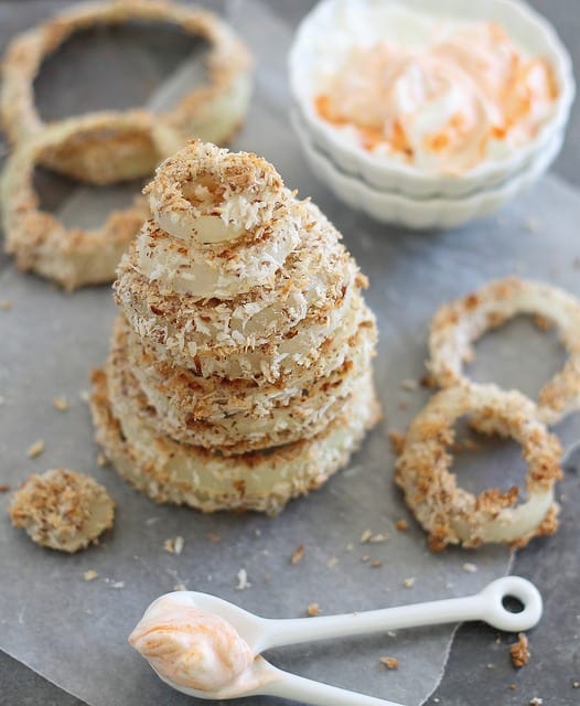 baked coconut onion rings
