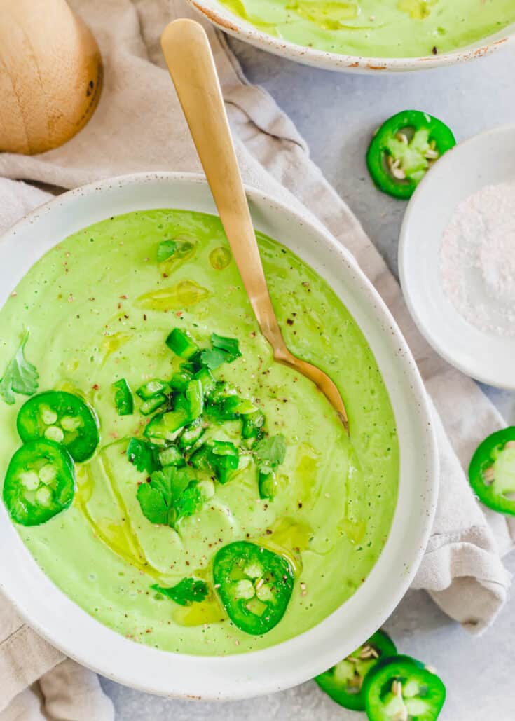 Cold Avocado Soup Running to the Kitchen®