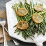 roasted asparagus with lemon