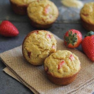 strawberry corn muffins