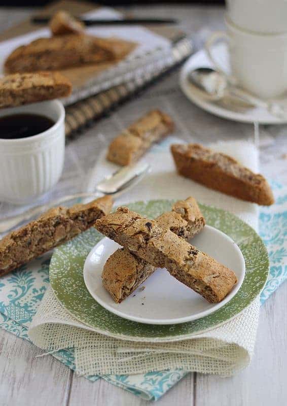 Ginger almond biscotti