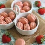 Strawberry rhubarb macarons.