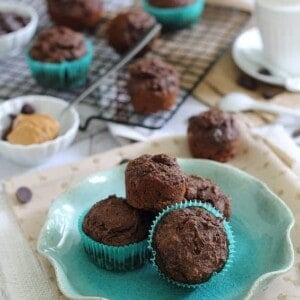 Chocolate peanut butter muffins