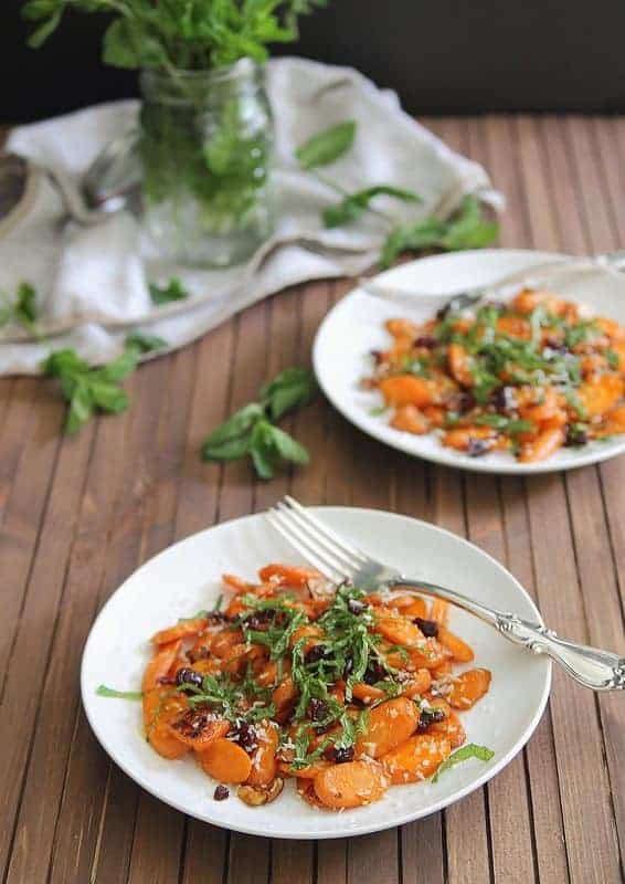 Coconut roasted carrot salad.