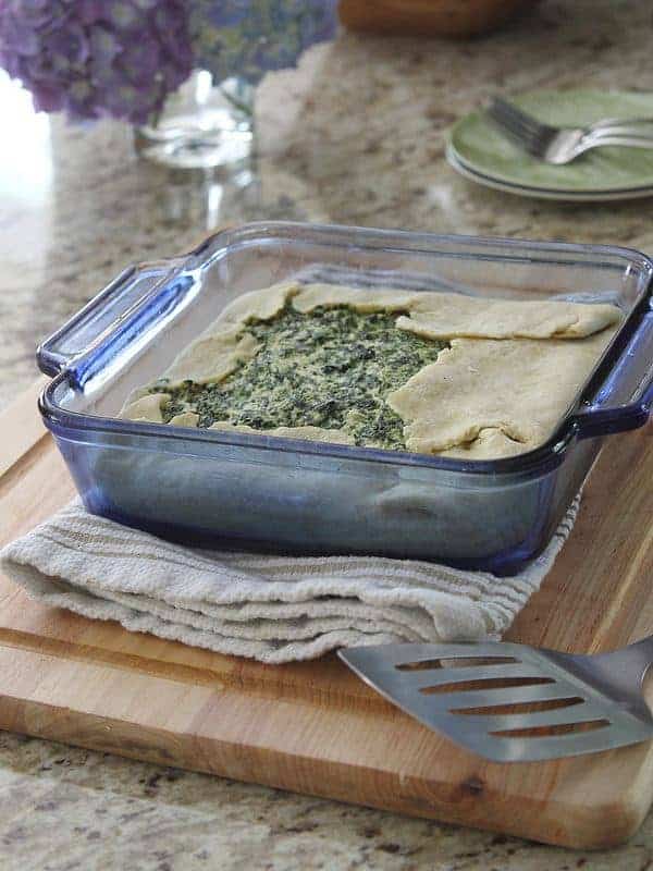 Spinach and ricotta pie