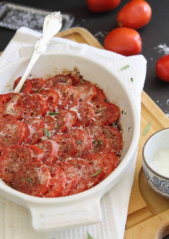 Parmesan Tomato Gratin - Running to the Kitchen®